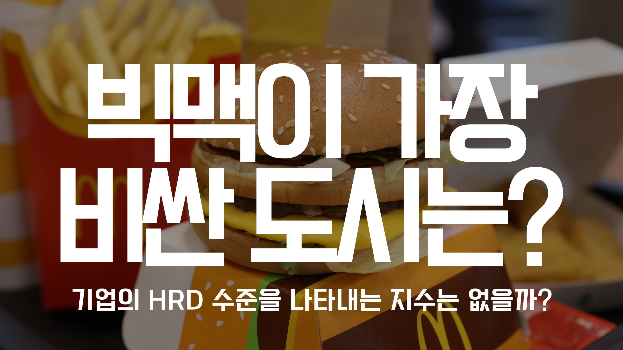 빅맥이 가장 비싼 도시?